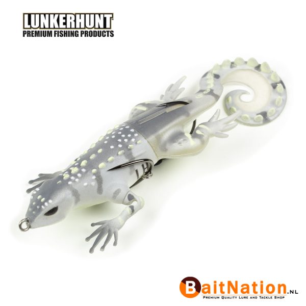 Lunkerhunt Skitter Lizard Albino Glow