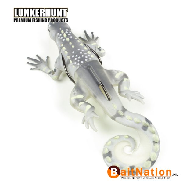 Lunkerhunt Skitter Lizard Albino Glow