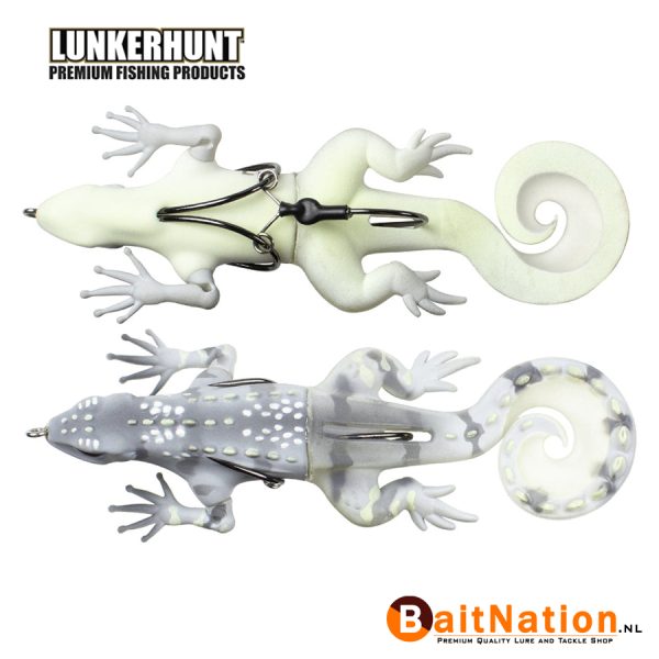 Lunkerhunt Skitter Lizard Albino Glow