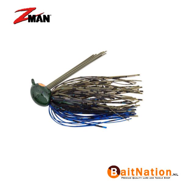 Z Man CrossEyeZ Power Finesse Jig Bruised Green Pumpkin